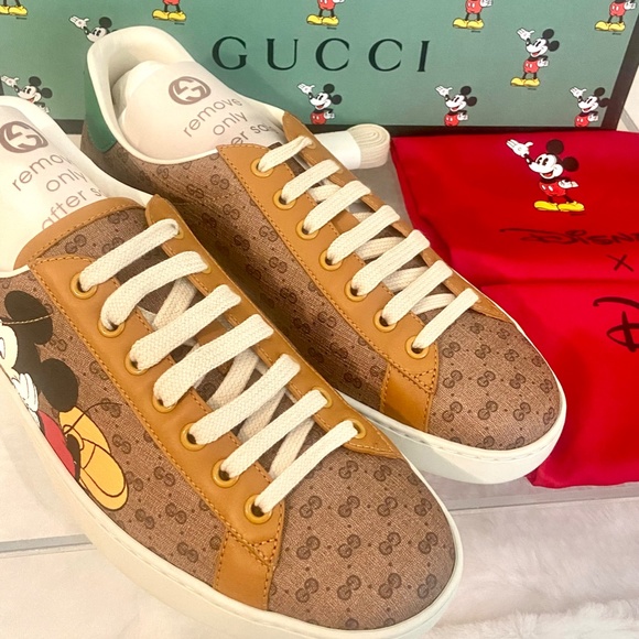 Gucci Other - Gucci X Disney Mickey GG Print Ace Low Top Sneakers